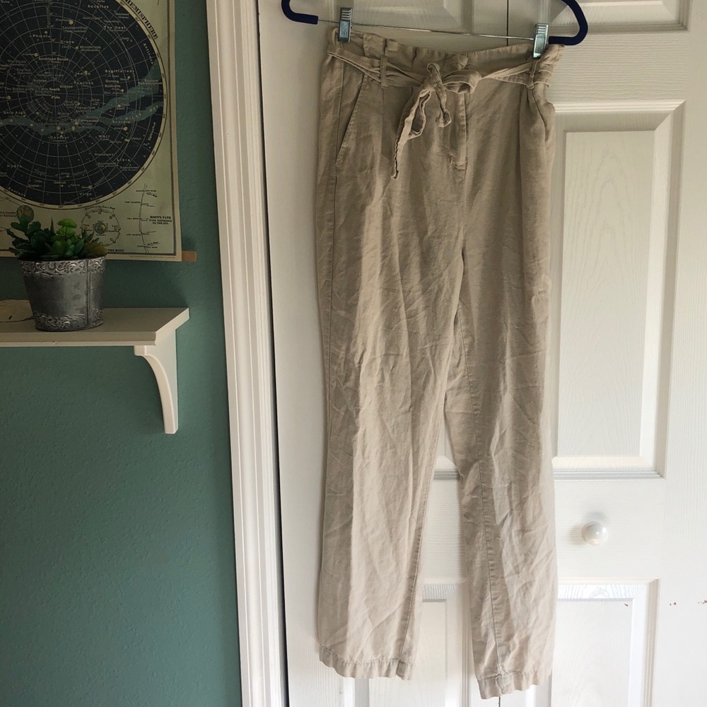 Khaki Flowing Pants